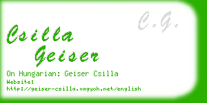 csilla geiser business card